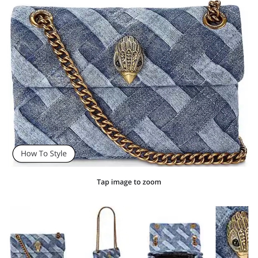 Blue Denim Chain Shoulder Bag